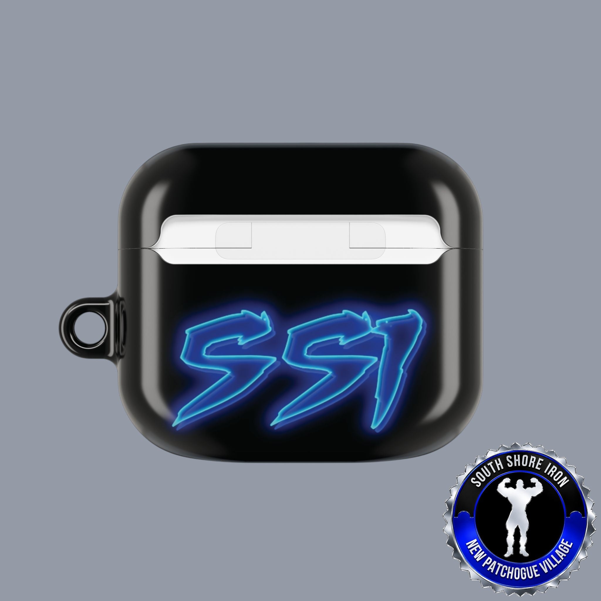 Copy of AirPod Case — South Shore Iron Gym Logo Glossy Protective Case